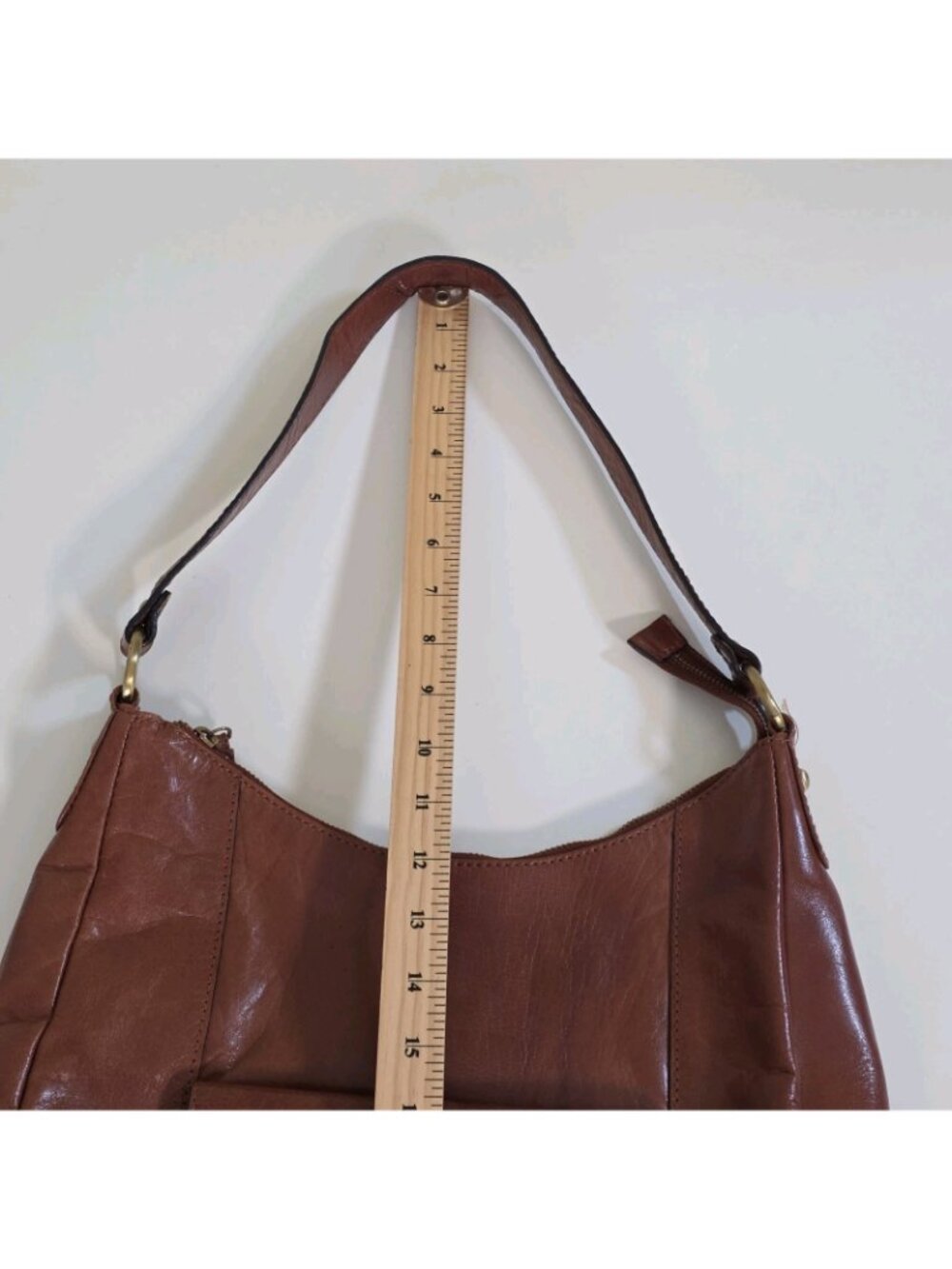 Browns Genuine Leather Hobo Shoulder Bag Cognac Brown Y2K Western Boho Pockets - Picture 7 of 16